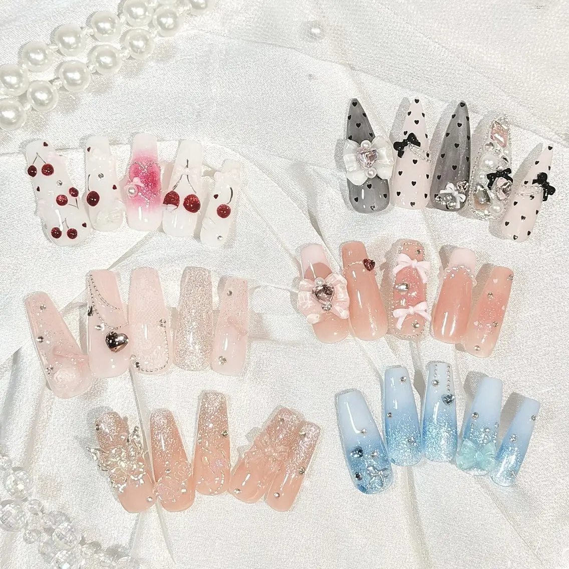 【長さ出し10本付き】夏ネイル🌸サンプルから選びコース¥11000➡️9800の写真