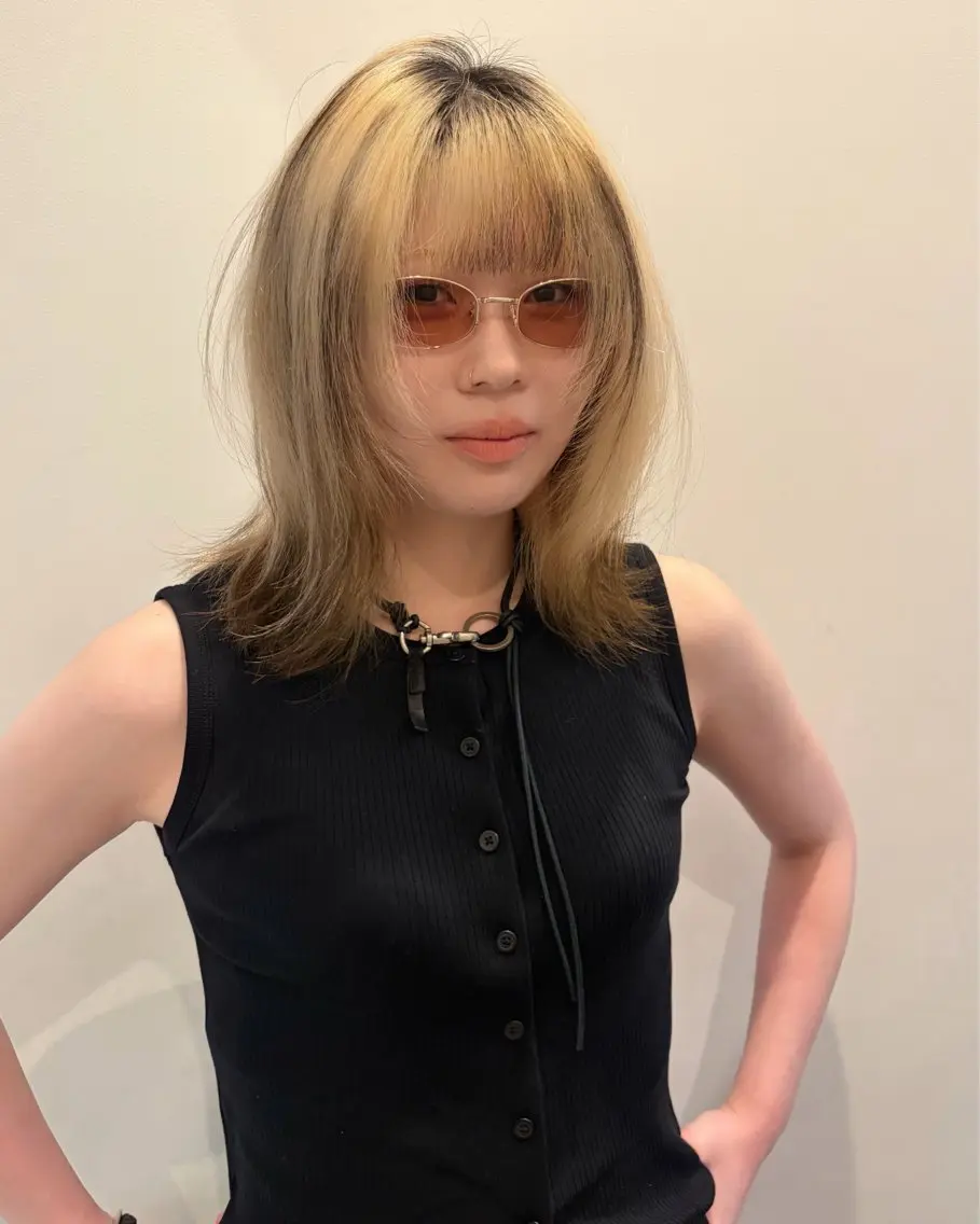 ミディアム 顔周りカット 伸ばしかけ Riko/ カットモデル募集❤︎のヘアスタイル