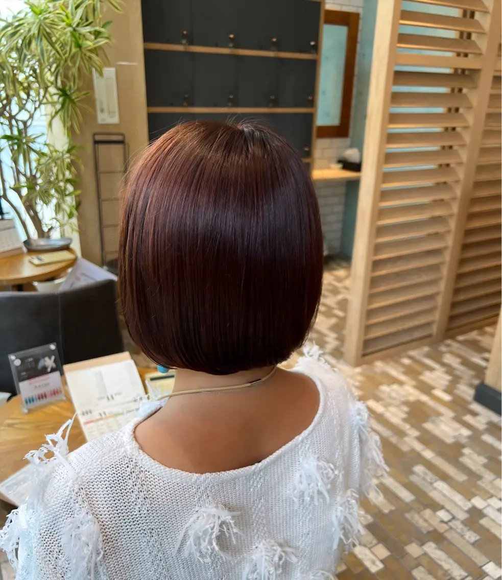 ミディアム カラー ボブ カット ヘアカラー 🫧Ai/ ロロネー森ノ宮💖のヘアスタイル