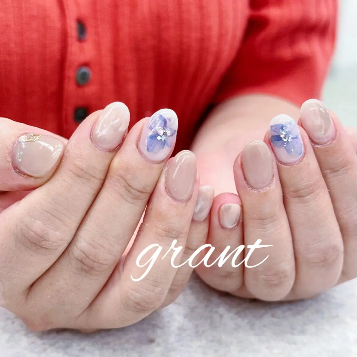 ネイル フラワーネイル シンプルネイル ハンドネイル nailsalon grantのネイルデザイン