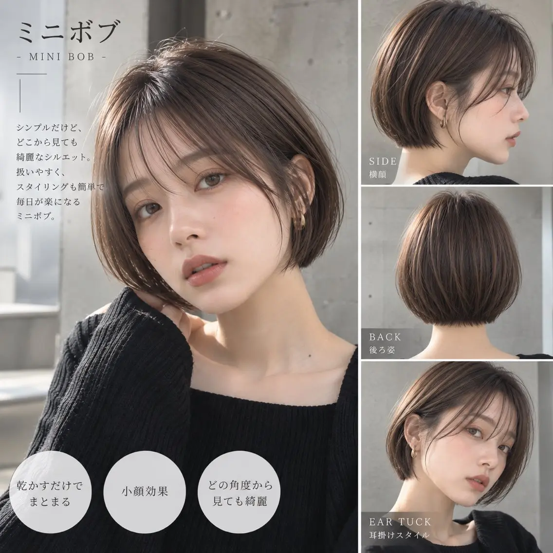 ショート Bianca伊勢崎 山崎南乃のヘアスタイル