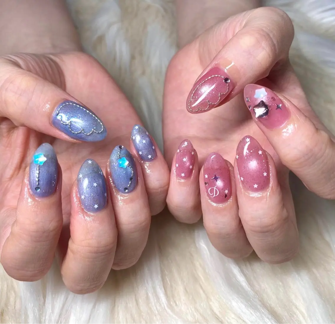 ネイル フラッシュネイル ジェルネイル グラデーション 韓国ネイル マグネットネイル ハンドネイル Nail&eye Belire 新宿のネイルデザイン