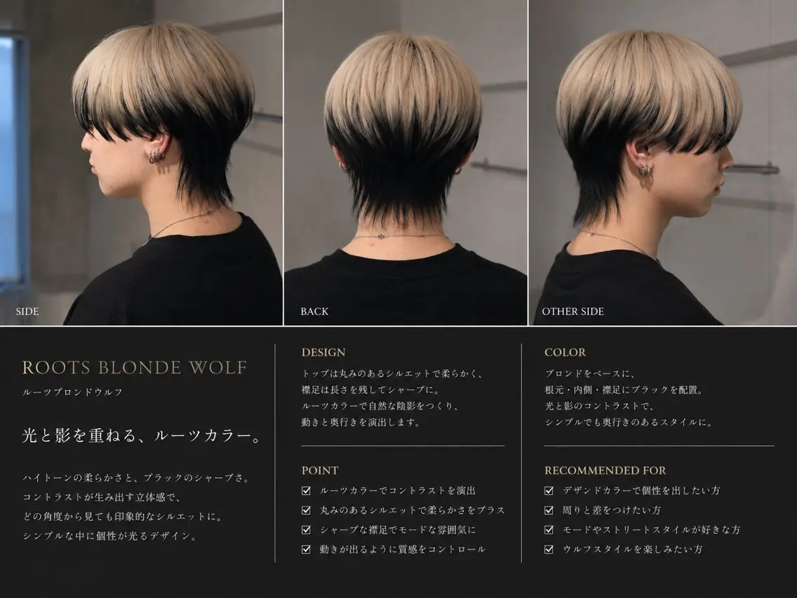 ショート レイヤーカット ウルフカット 玉村 直也のヘアスタイル