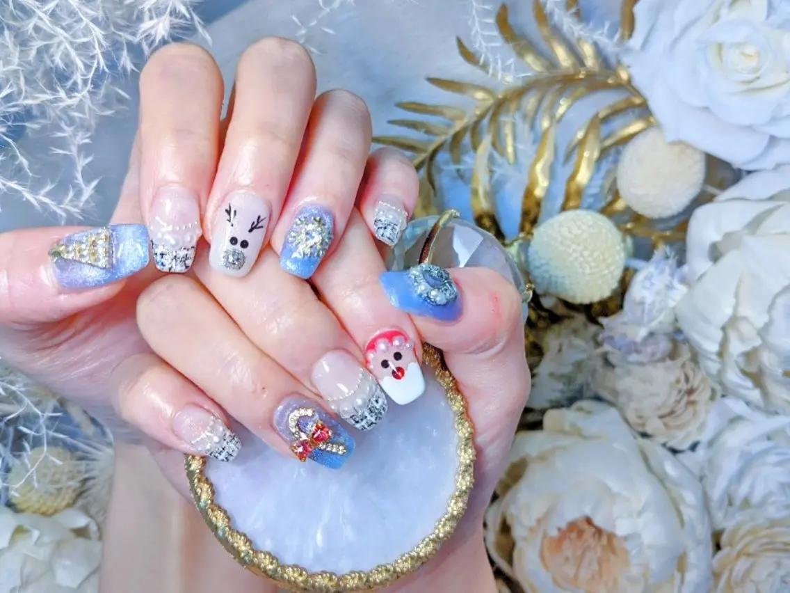 ネイル チークネイル 長さ出し フラッシュネイル フレンチネイル ジェルネイル Chouette Nailのネイルデザイン
