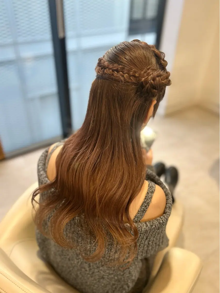 ヘアアレンジ ヘアセット ユナ/暖色カラー🧡 /表参道のヘアスタイル