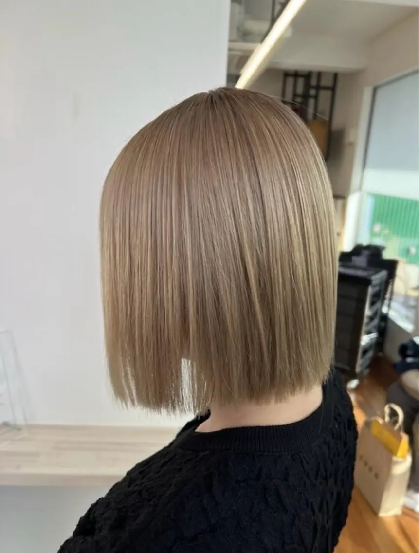 ショート 切りっぱなしボブ ボブ カットモデル募集 ✨MIAのヘアスタイル