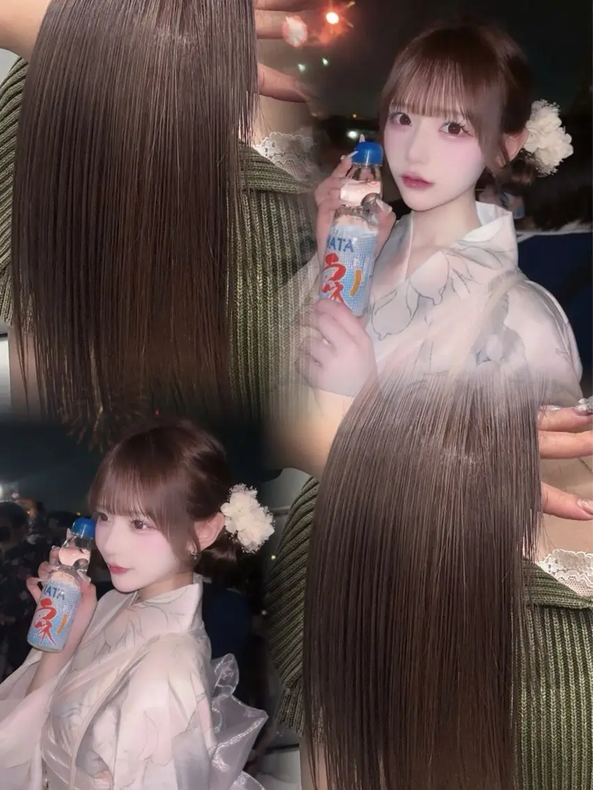 ロング カラー ベージュカラー 透明感カラー グレージュ ハイトーンカラー ラベンダーカラー ヘアカラー 縮毛矯正/暖色カラー ピンクベージュのヘアスタイル
