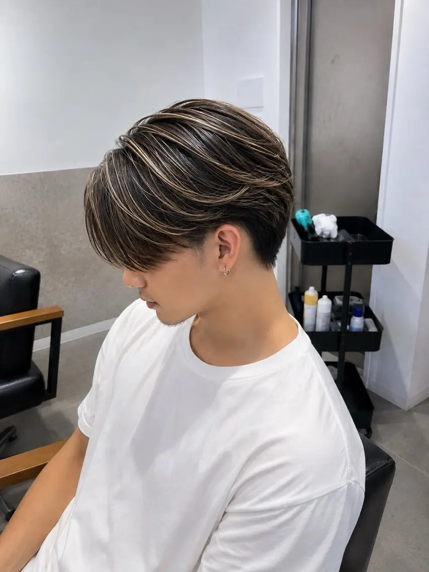 ミディアム カラー quill クイル　ツボイタクマのヘアスタイル