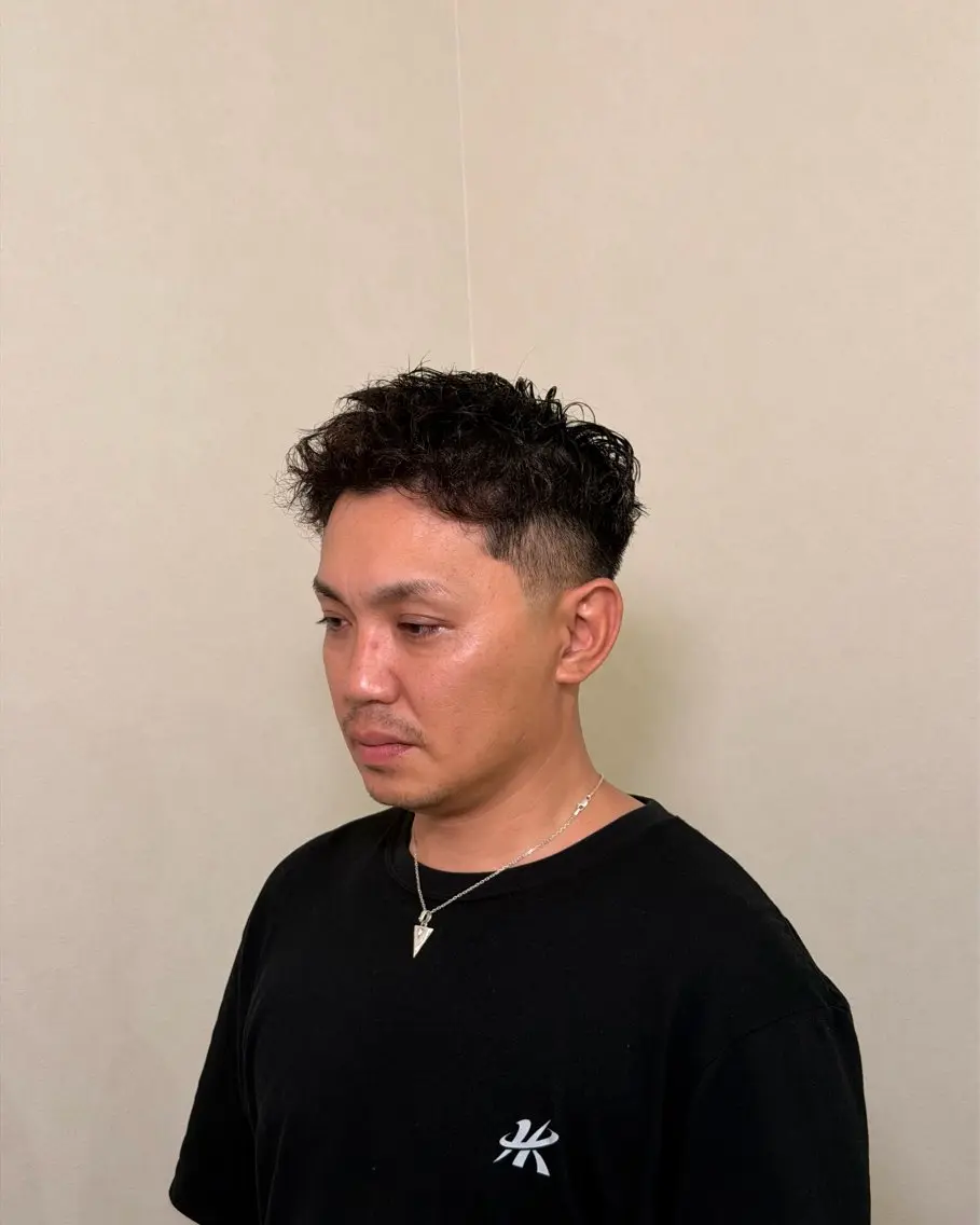 ショート パーマ メンズ フェードカット メンズパーマ カット パーマ room四日市店 BASED/SOTAのヘアスタイル