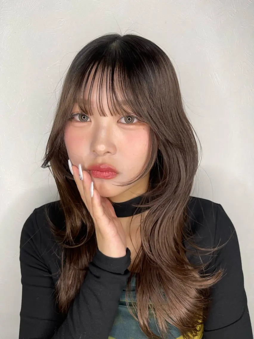 セミロング 剣持友希/ifh iizuka/高崎のヘアスタイル
