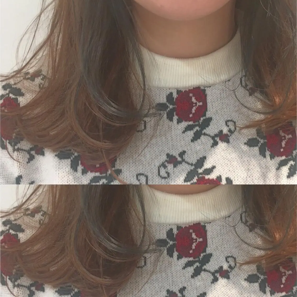 ロング カラー アッシュ ブルーカラー ブルーアッシュ インナーカラー 江原 彩華のヘアスタイル