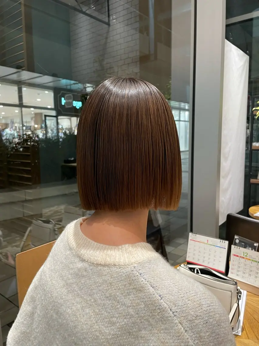ショート 縮毛矯正 ノンダメージカラー/ ボブ/RINのヘアスタイル