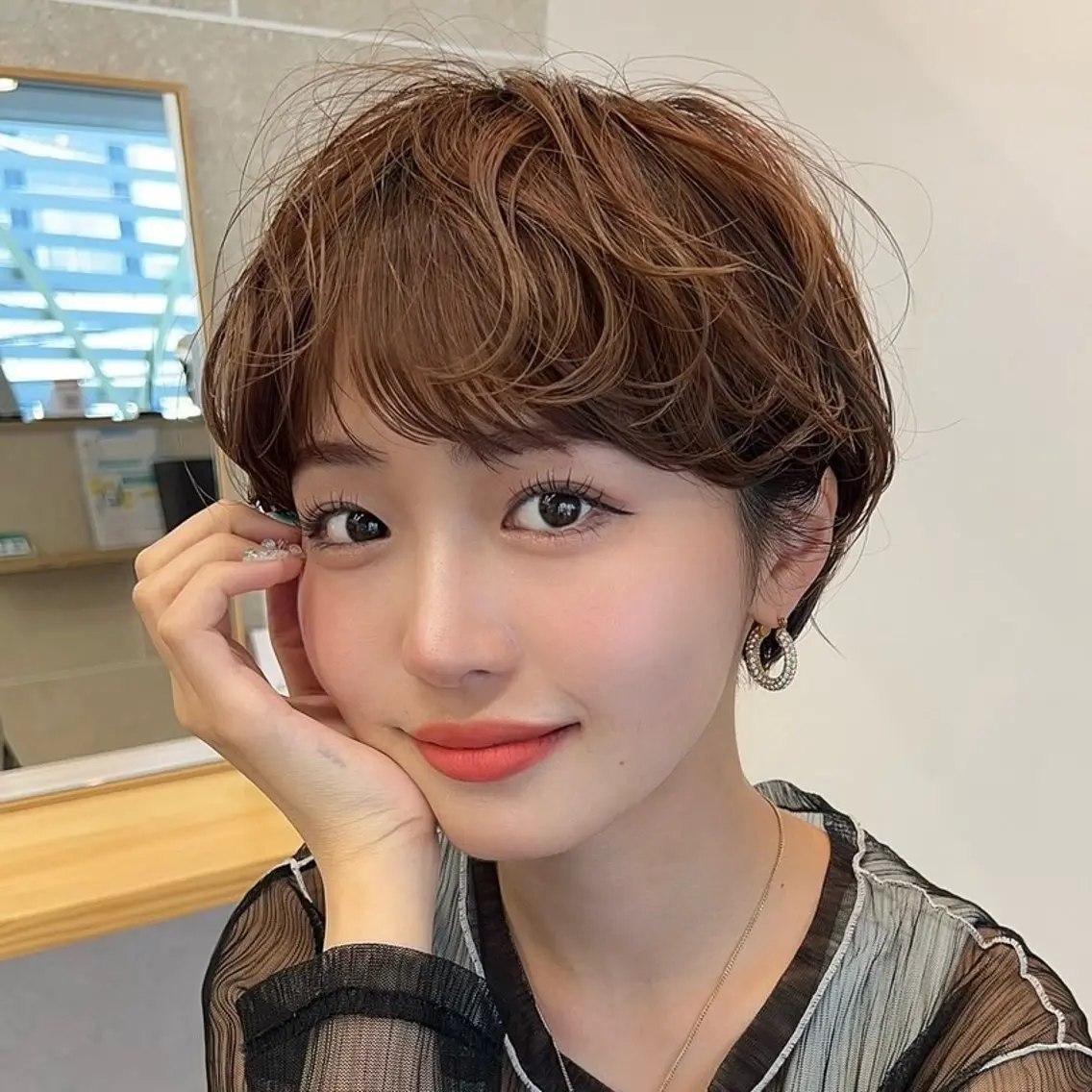 ショート パーマ ショートヘア ✨️今だけ無料✨️ 鶴田みなみのヘアスタイル