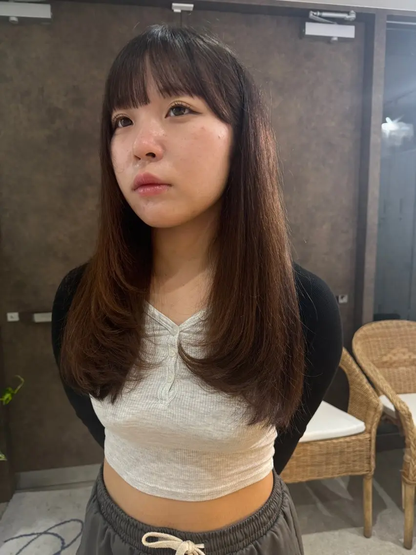 セミロング 似合わせスタイル☁️ 堀内志茉🍀のヘアスタイル