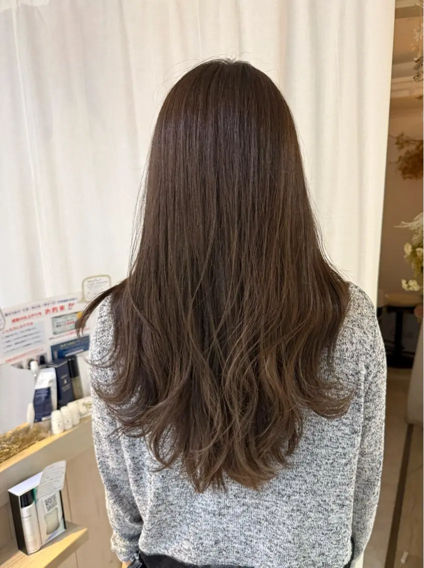 セミロング カット ヘアカラー トリートメント 藤井 祐弥のヘアスタイル