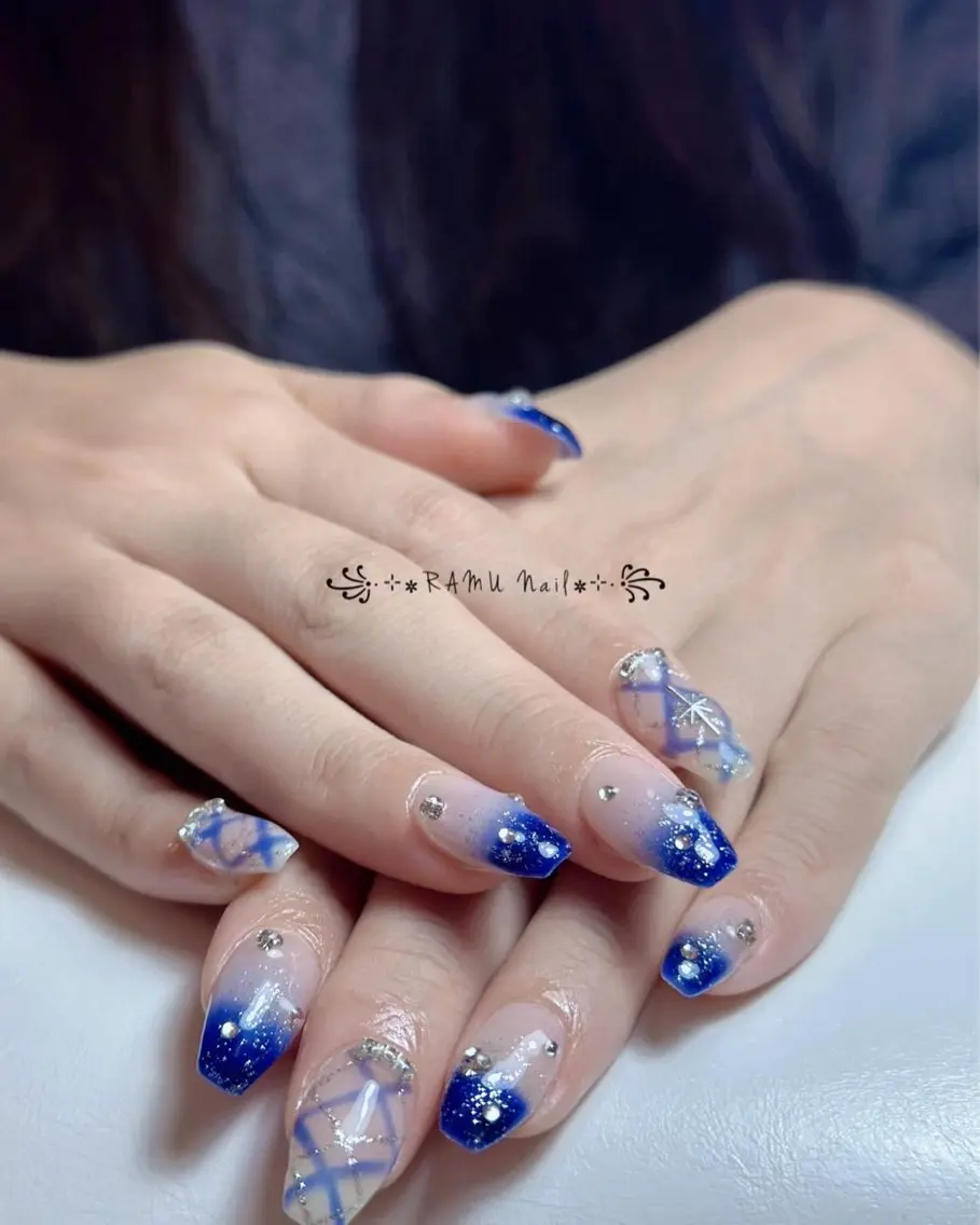 ネイル フレンチネイル 韓国ネイル シンプルネイル ワンホンネイル 冬ネイル ハンドネイル RAMU Nail 恵比寿店のネイルデザイン