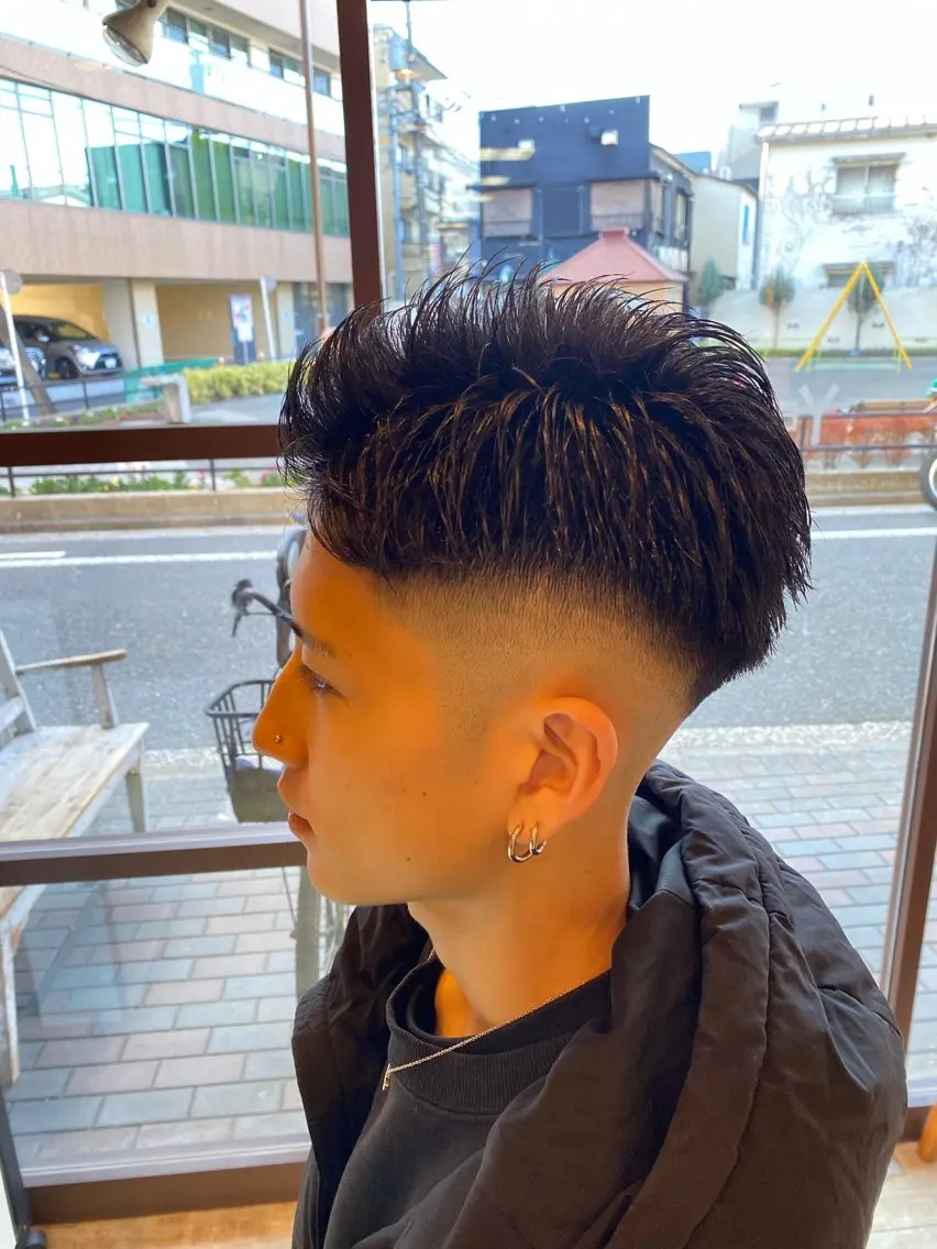 ショート メンズ 曲がる縮毛矯正🌀 篠崎蓮　金沢文庫のヘアスタイル