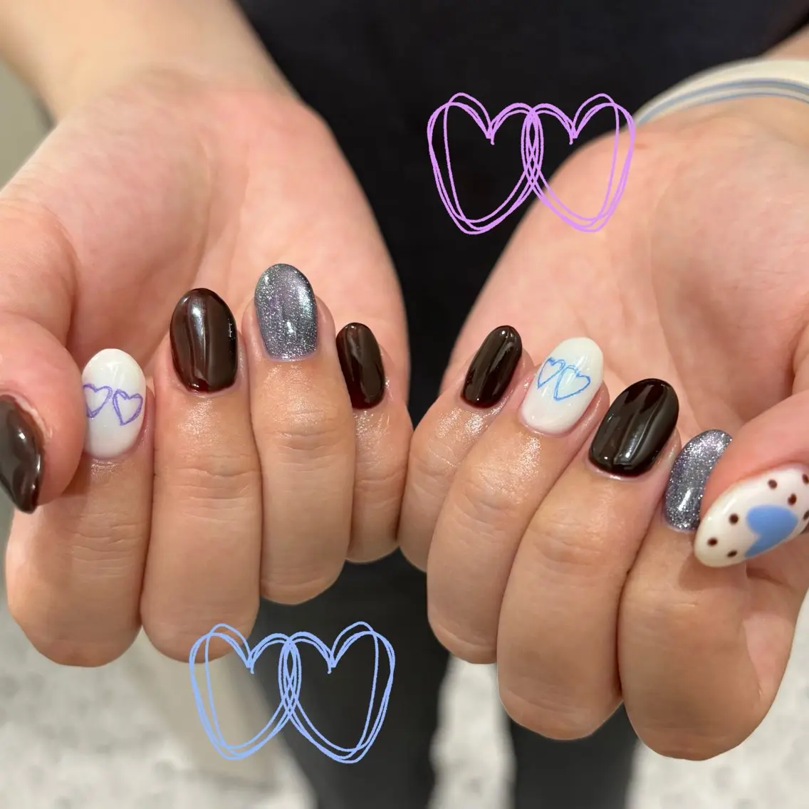 ネイル マグネットネイル メンズネイル ニュアンスネイル ワンカラーネイル シンプルネイル ハンドネイル あいり/ NailLife金山のネイルデザイン