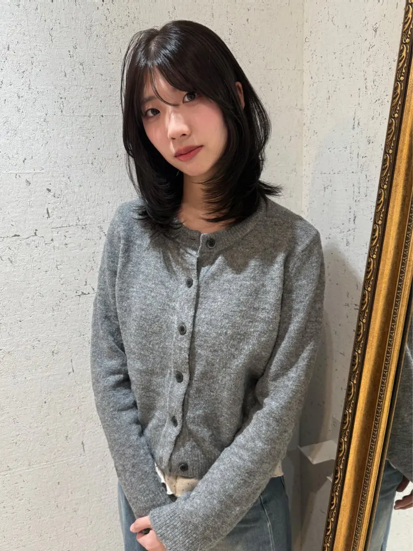 ミディアム カラー 透明感カラー カット ヘアカラー トリートメント mai / linoah˚✧のヘアスタイル