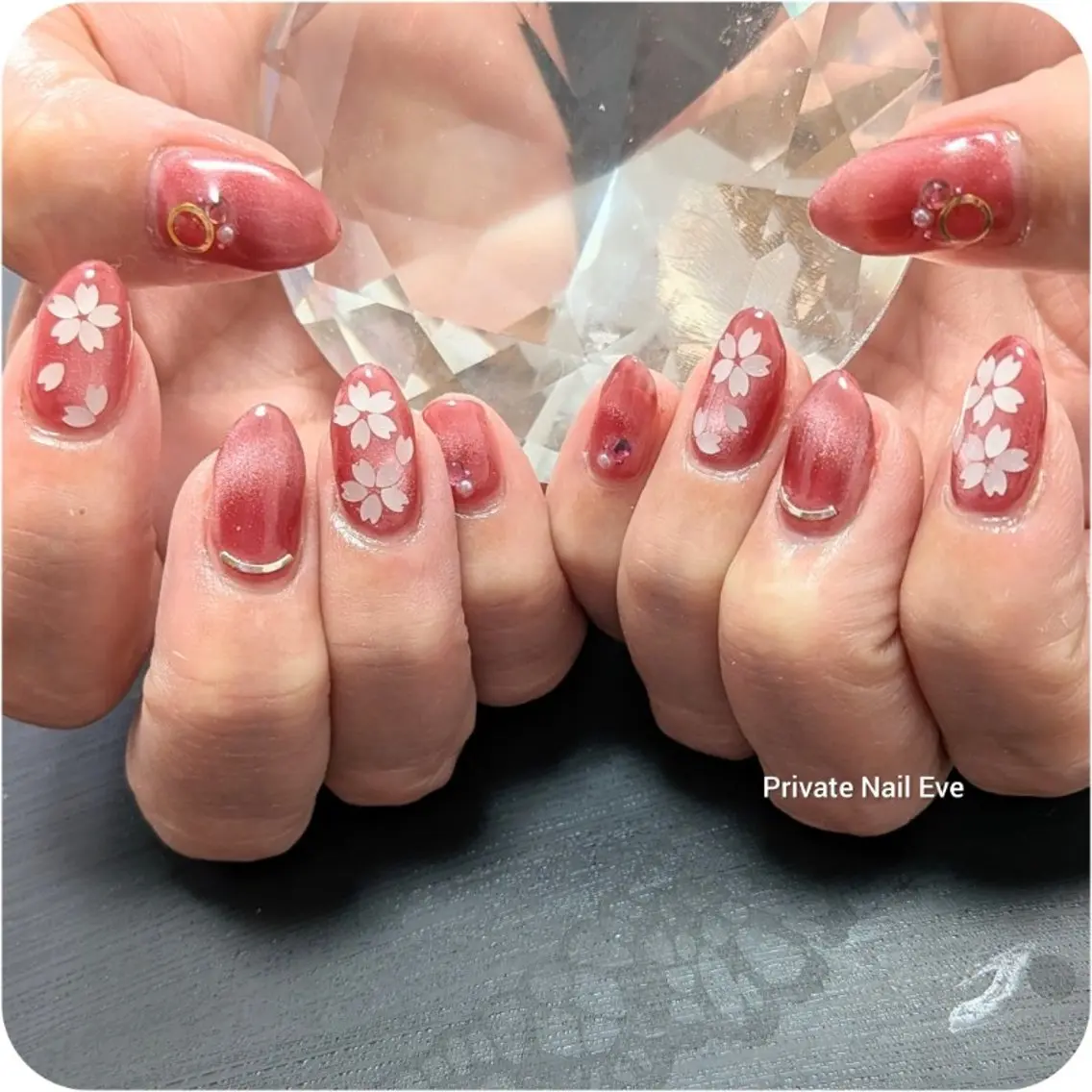 ネイル 桜ネイル ハンドネイル ネイル junkoのネイルデザイン