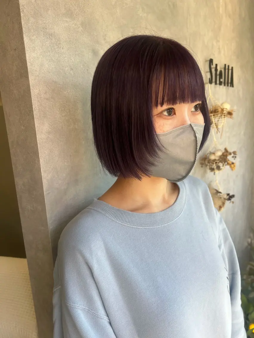 ミディアム 🩵みずき/レイヤー /韓国ハイトーン🩵のヘアスタイル
