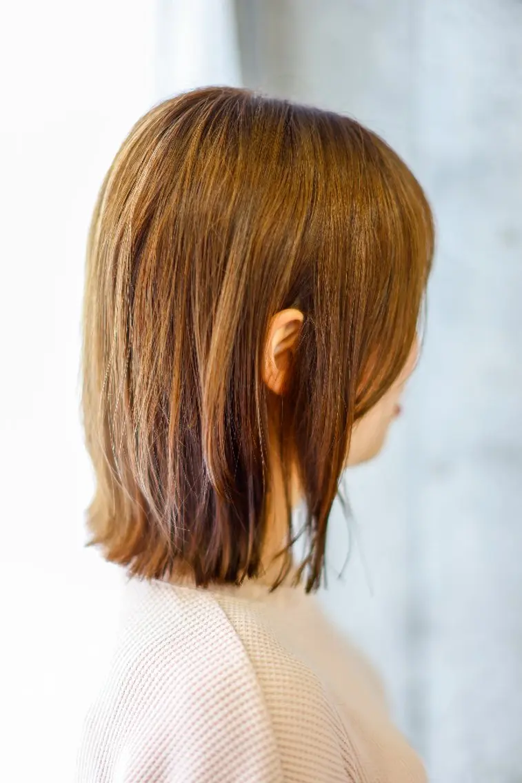 ミディアム トリートメント カット ヘアカラー [RiLo] 松村のヘアスタイル
