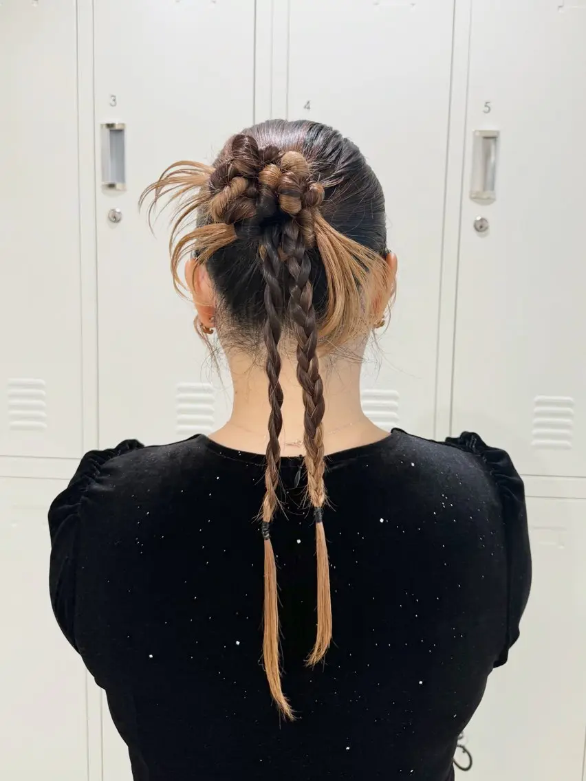 ロング ヘアアレンジ ヘアセット オタク美容師☃️🩵 ヘアアレンジ/暗髪のヘアスタイル
