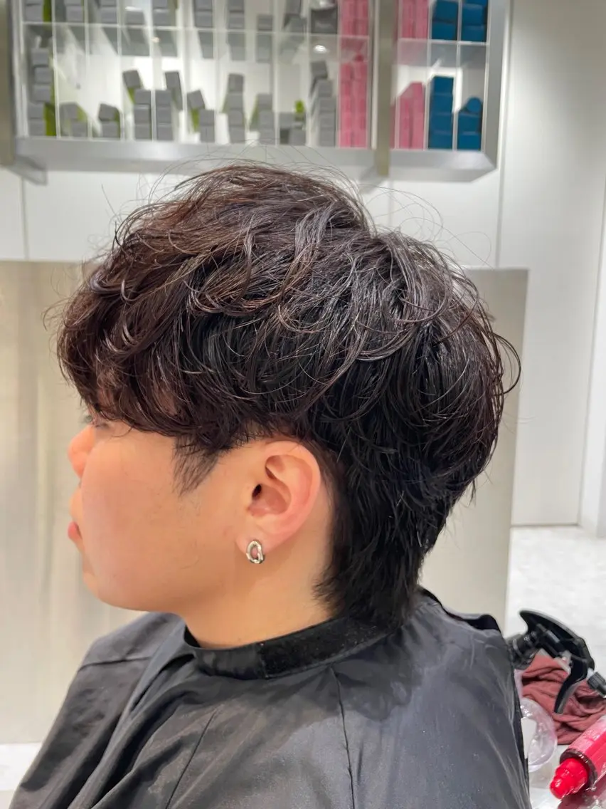 メンズ カット パーマ 女性モデル募集中‼️ メンズパーマ片岡優介のヘアスタイル