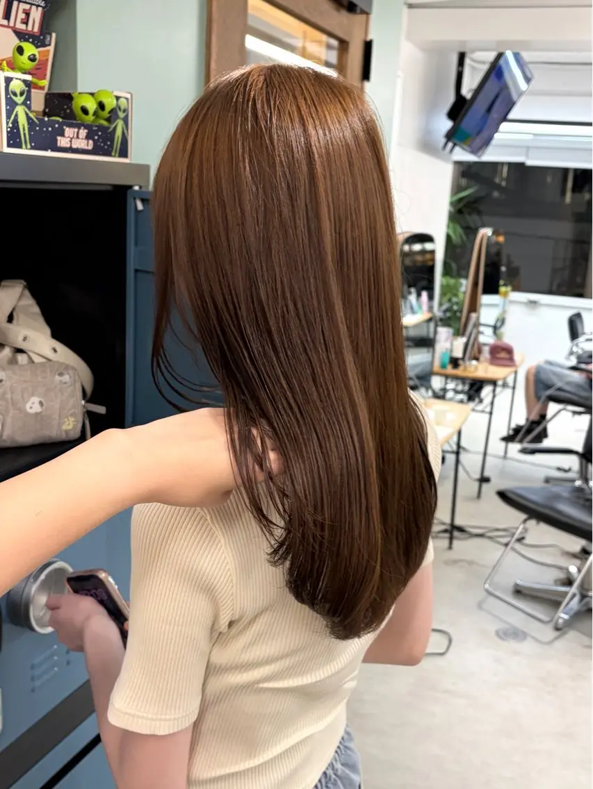 ミディアム ヘアカラー ショート ・ボブ ／もえまる🌻のヘアスタイル