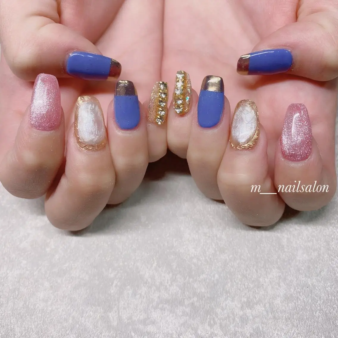 ネイル フラッシュネイル ジェルネイル 韓国ネイル マグネットネイル パラジェル merci nailのネイルデザイン
