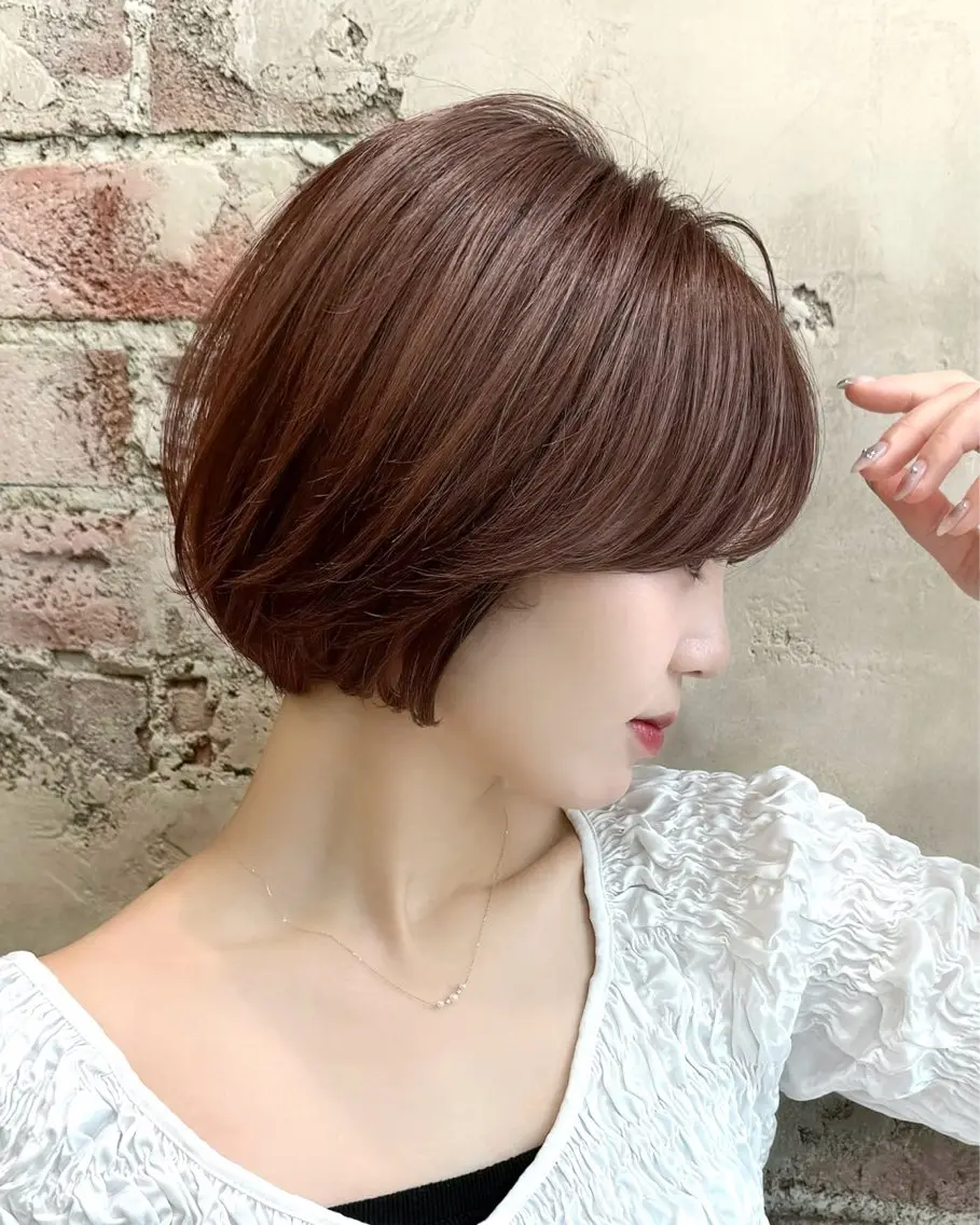 ショート カラー カット ヘアカラー トリートメント 💍新宿ショート 💍岩田莉奈のヘアスタイル