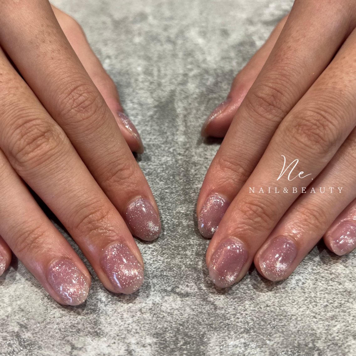 ネイル ブルー ラメ(グリッター) マグネットネイル マグネットワンカラー ワンカラーネイル Miyabi｜ネイル モデル募集中｜香里園のネイルデザイン