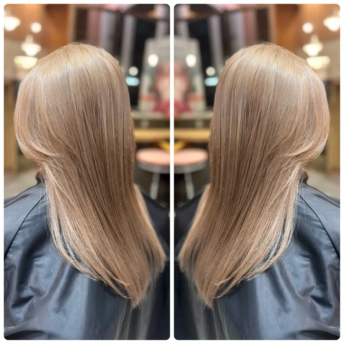 セミロング カラー ブリーチ グレージュ ヘアカラー トリートメント 小山内 龍一郎 店長のヘアスタイル