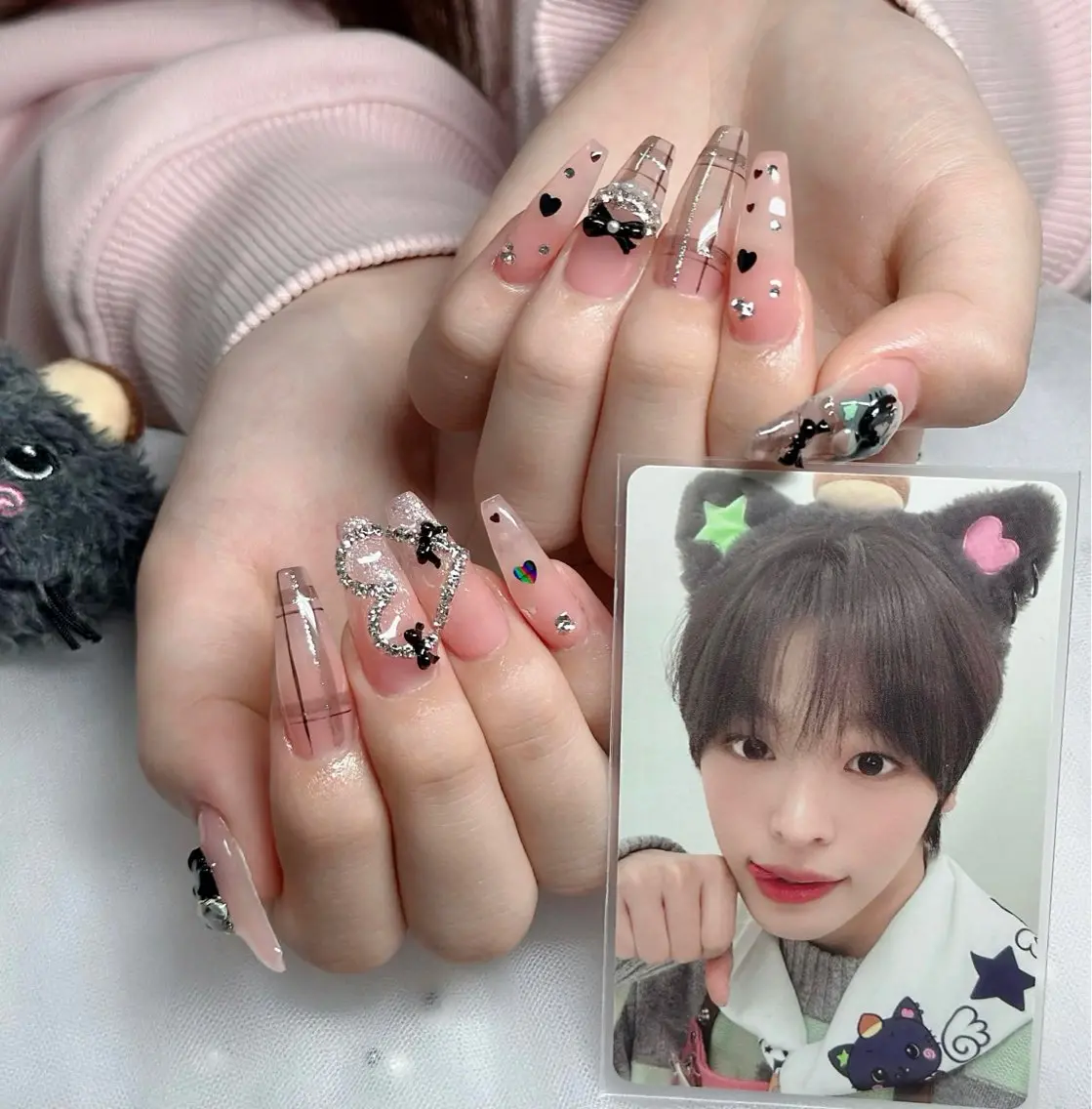 ネイル アートネイル ボルドー フレンチネイル ジェルネイル 氷ネイル・うるうるネイル ハンドネイル H.baby Nail Salonのネイルデザイン