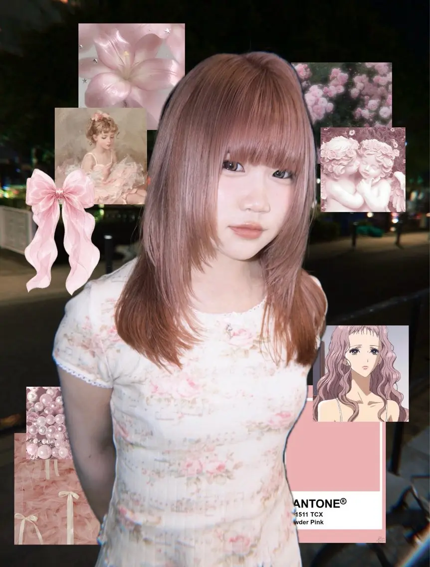 ミディアム カラー ヘアカラー トリートメント 岡山ハイトーン・ ルーツカラー/こもものヘアスタイル