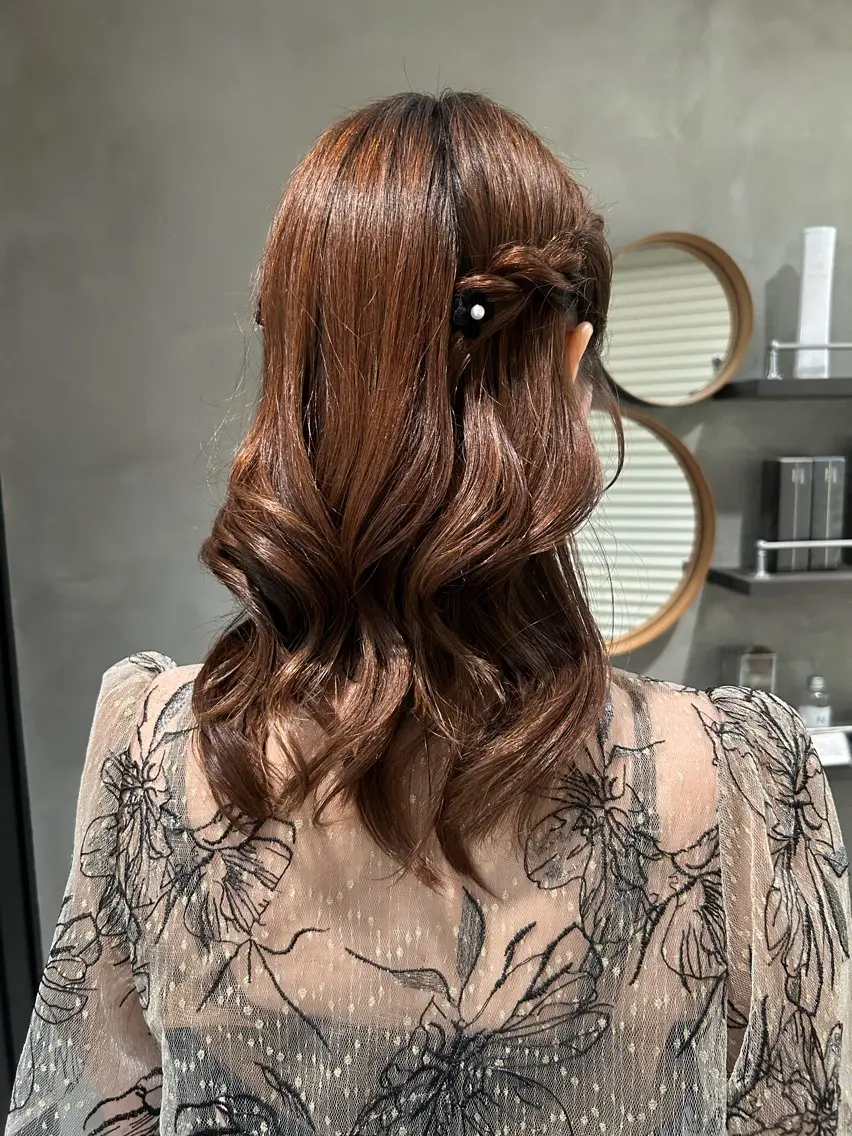 セミロング ヘアアレンジ ヘアセット デザイン/アレンジ ❤︎イシイレイのヘアスタイル
