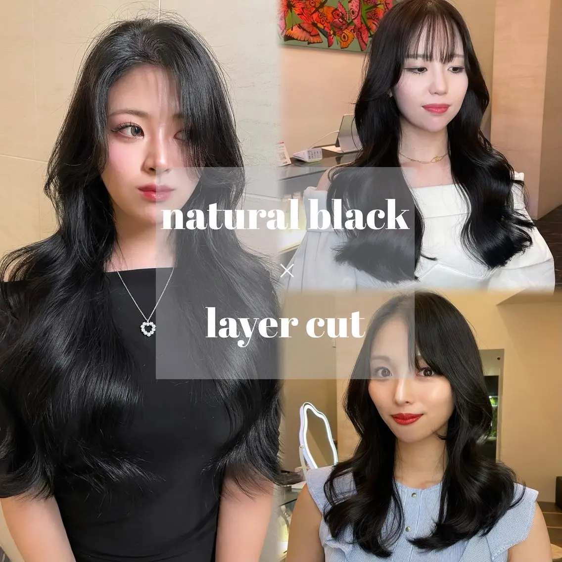 ロング カット ヘアカラー 韓国✖️網紅🖤 パーマYURIYAのヘアスタイル