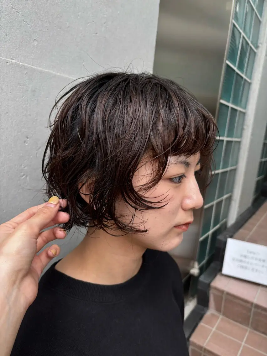 ショート パーマ カット パーマ しみず さくら🌸のヘアスタイル