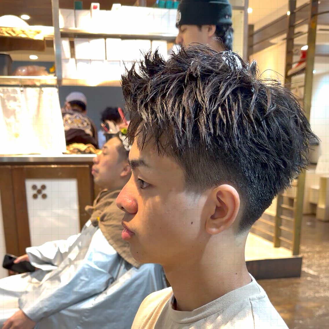 メンズ カット パーマ 原田 黎也のヘアスタイル