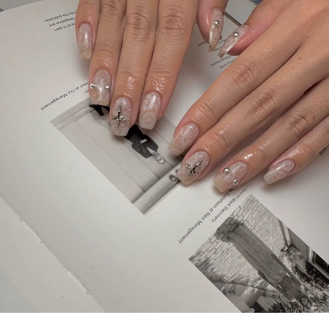 ネイル レース ハンドネイル 白日-hakubi nail-のネイルデザイン