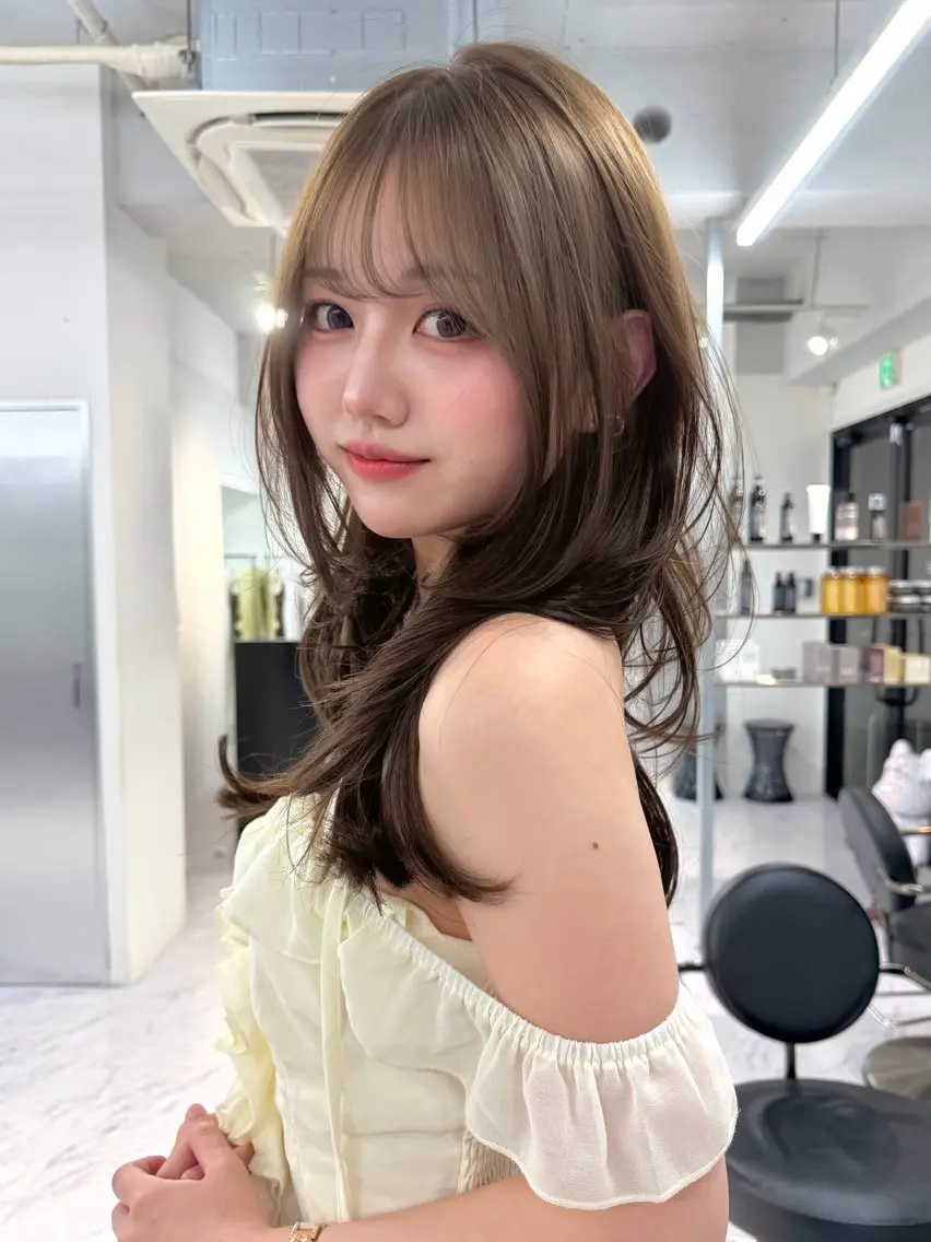 ブリーチなしWカラー＋髪質改善oggiotto1step トリートメントの写真