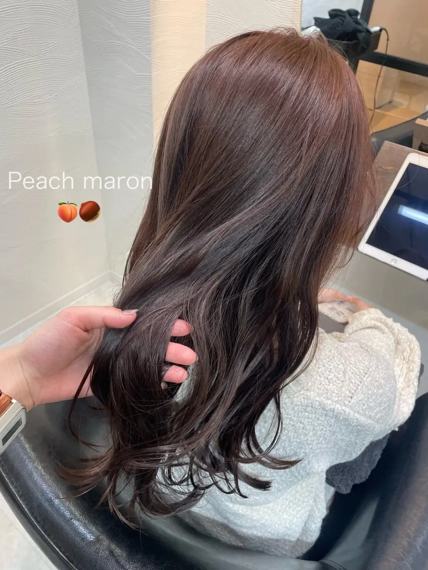 セミロング カラー ピンクカラー 🍒透明感カラー NO.1/ララ🍒のヘアスタイル