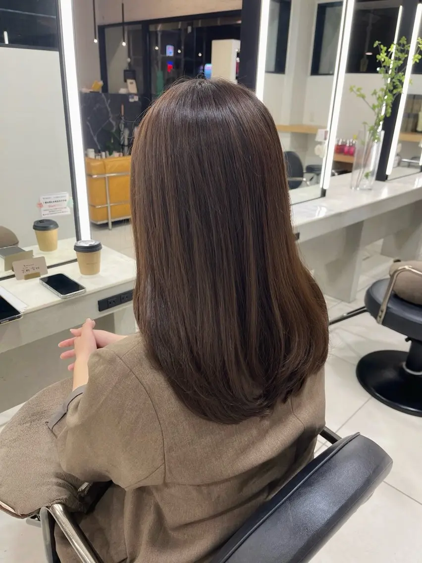 セミロング 🎀透明感カラー🎀 稲垣至恩🎀のヘアスタイル