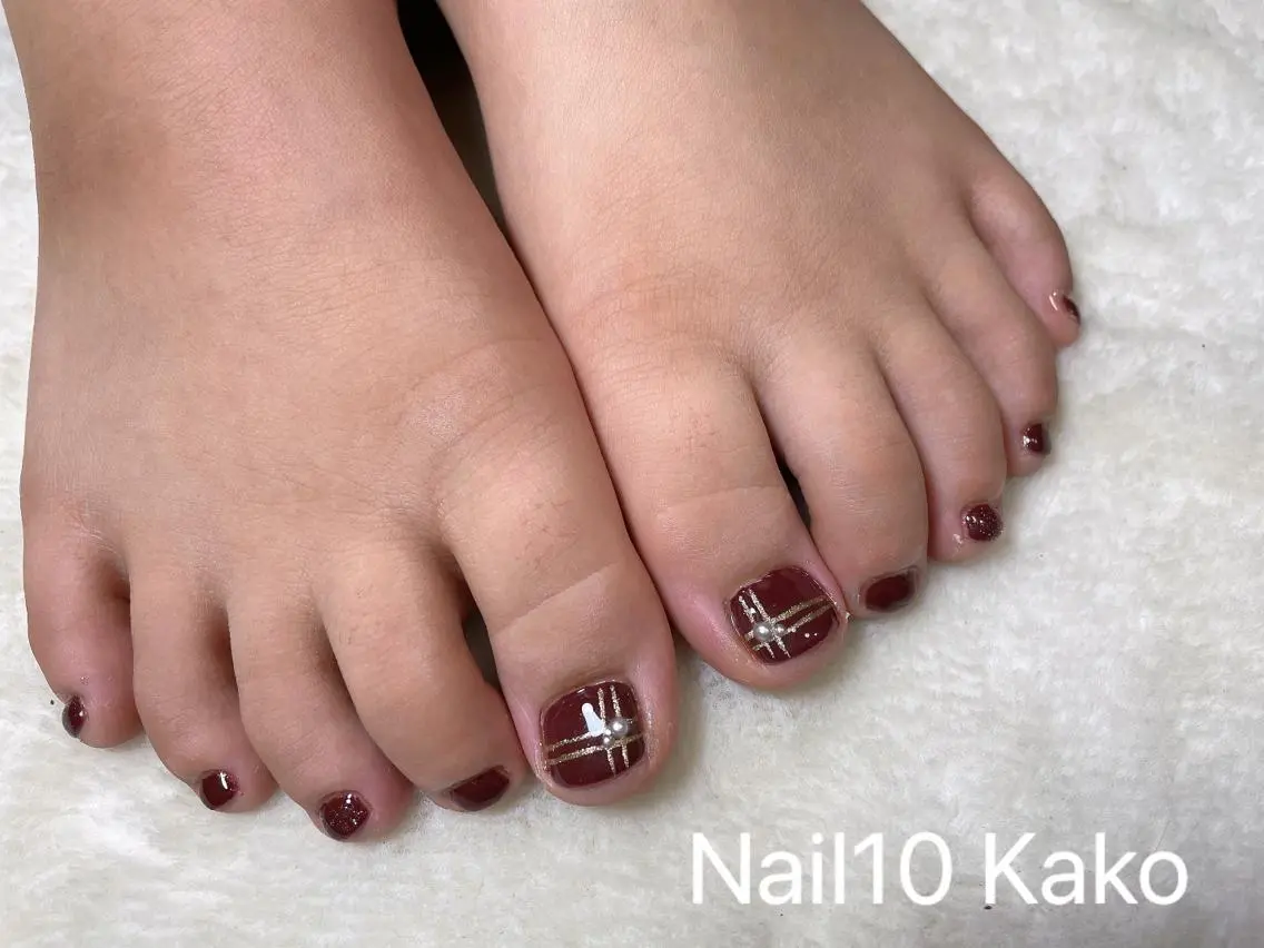 ネイル アートネイル ストーンネイル フットネイル Nail10 Kakoのネイルデザイン