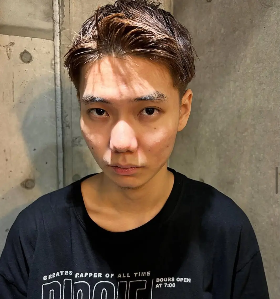 ショート カラー パーマ ヘアアレンジ メンズ キッズ デザインパーマ メンズカット 郁美のヘアスタイル