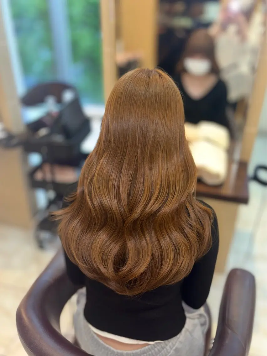 ロング カラー ヘアカラー トリートメント 🎀透明感カラー 🎀ナズナのヘアスタイル