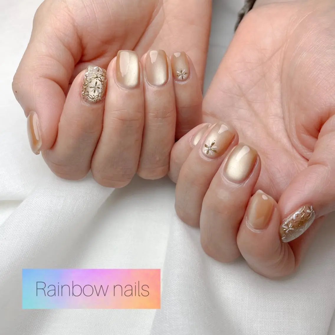 ネイル Rainbow nailsくろちゃんのネイルデザイン