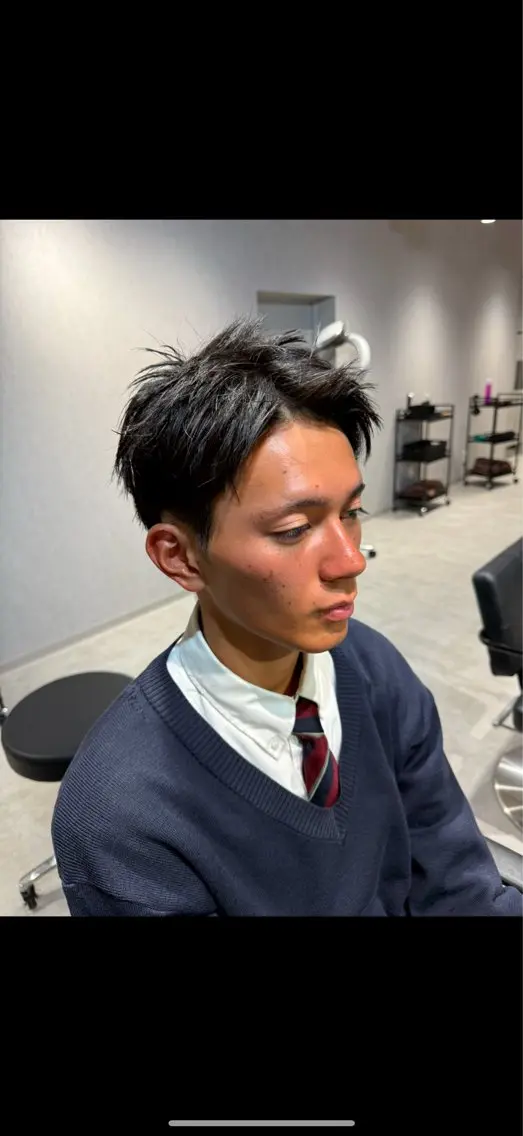 ショート メンズ アップバング 刈り上げ ショートヘア カット メンズパーマ職人 パーマ🔥ritaのヘアスタイル