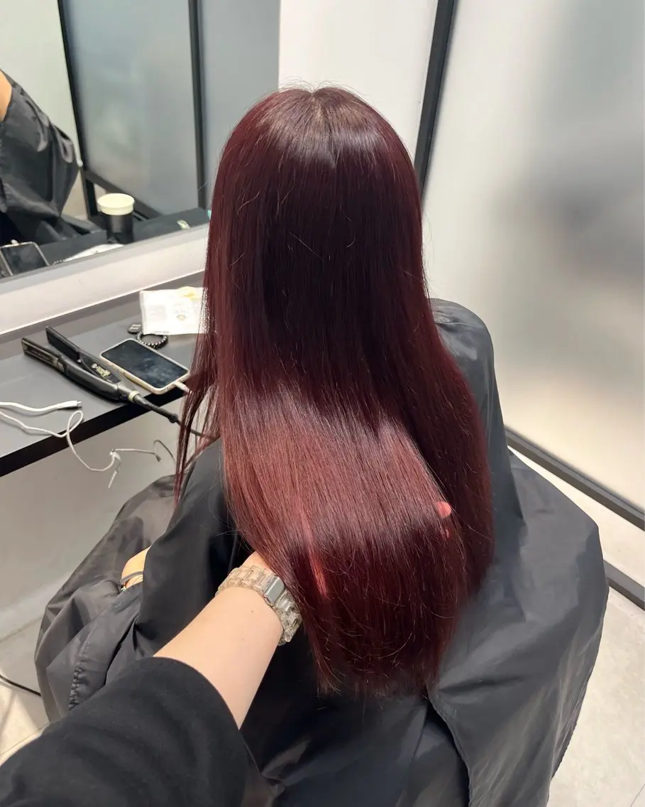 セミロング ヘアカラー トリートメント 𓍯韓国style/ 髪質改善𓍯中村和希のヘアスタイル