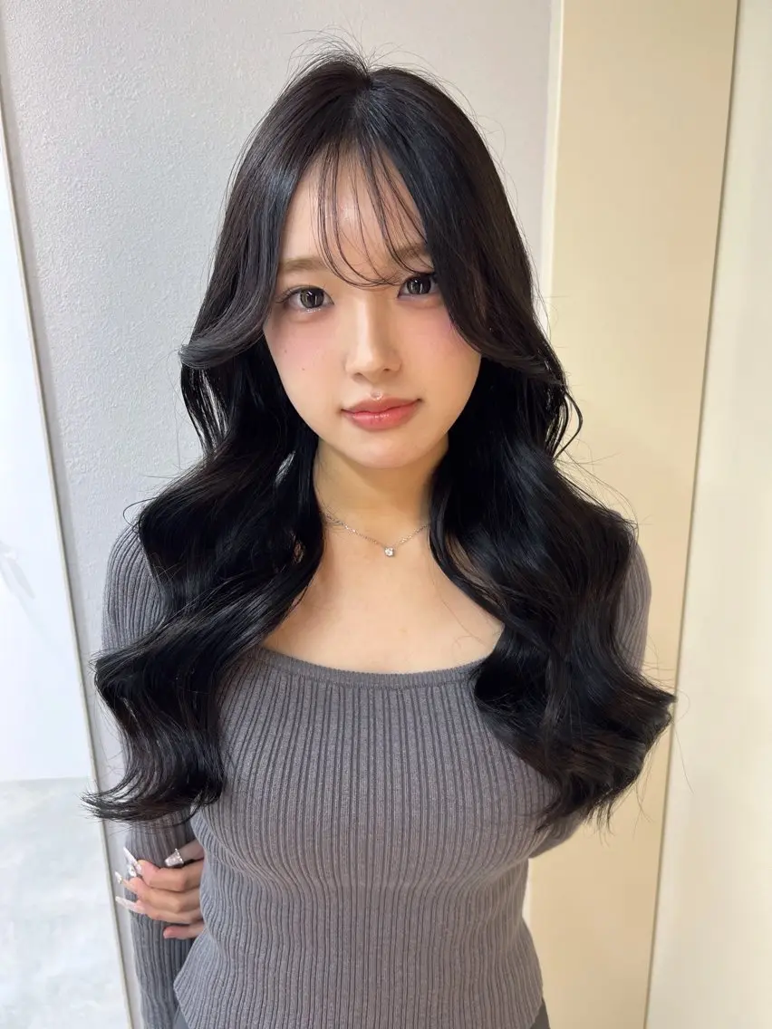 ロング カット ヘアカラー maya🇰🇷韓国 レイヤー/顔まわりのヘアスタイル